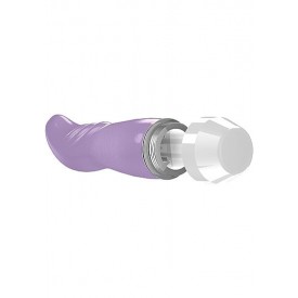 Фиолетовый вибратор Liora с изогнутой головкой - 15,1 см.